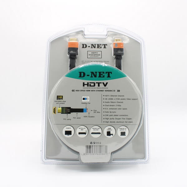 کابل HDMI فورکی (4K) دی نت 5متری