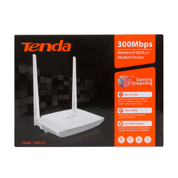 مودم روتر ADSL2 plus تندا مدل Tenda D301 v2