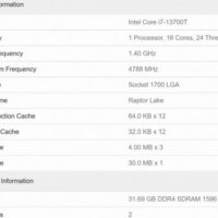 پردازنده‌ کم‌مصرف نسل سیزدهمی i7-13700T اینتل