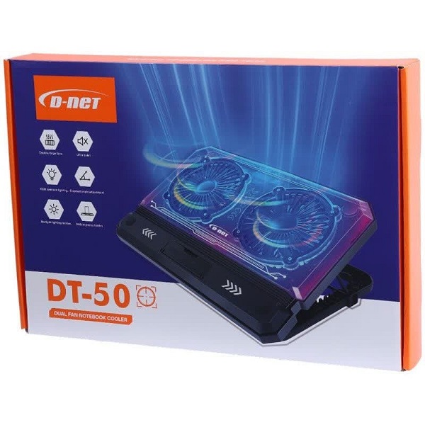 پایه خنک کننده لپ تاپ 2فن مدل DT50 پایه خنک کننده لپ تاپ 2فن مدل DT50