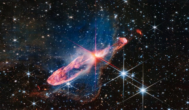 عکس تلسکوپ فضایی جیمز وب از جفت ستاره‌ای Herbig-Haro