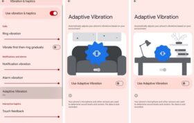 ویبره انطباقی اندروید 15