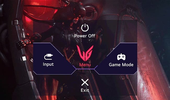 منوی مانیتور ال جی گیمینگ