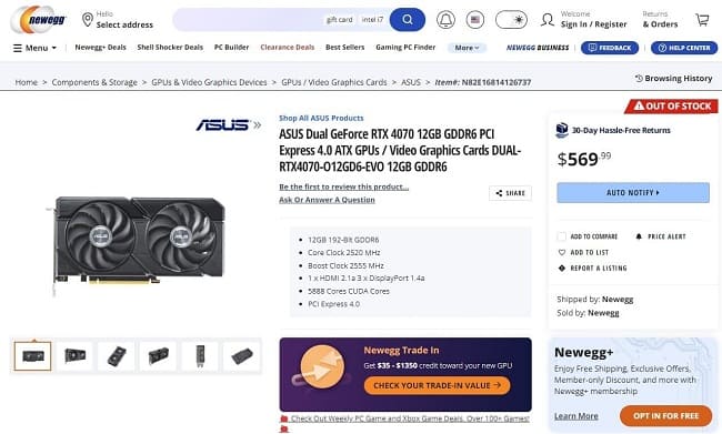 قیمت نسخه جدید RTX 4070