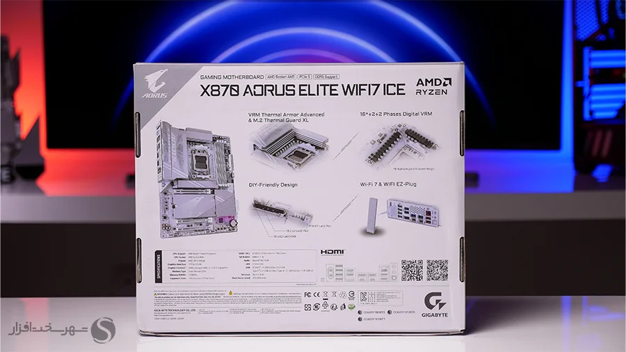 Gigabyte-MB-X870-Aorus-Elite-WiFi7-ICE-box-rear