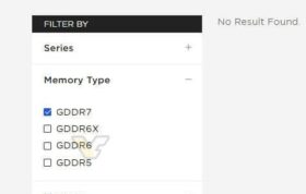 فیلتر GDDR7 در لیست کارت های گرافیک زوتک