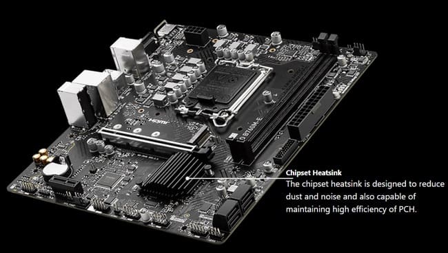 هیتسینک چیپست مادربرد MSI PRO B760M-E