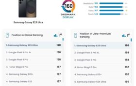 امتیاز سامسونگ گلکسی اس 25 اولترا در DXOMark