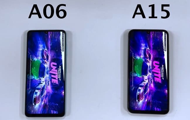 گلکسی A15 و A06 در حال اجرای بازی