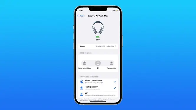 نحوه دسترسی به تنظیمات AirPods