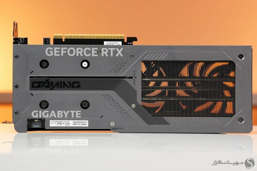 Gigabyte-RTX-5060-Gaming-oc-8G-graphics-card-backplate