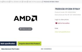 افشای مشخصات پردازنده Ryzen 5 7500X3D