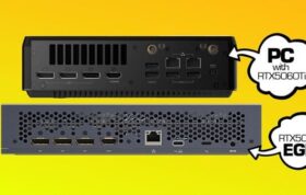 مقایسه اندازه MAGNUS EN Series 2025 با کارت گرافیک اکسترنال RTX 5060 Ti