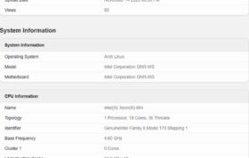 بنچمارک پردازنده Xeon 654 اینتل