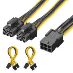 تبدیل 6 پین ماده برق پاور به دو تا 6 پین نر گرافیک