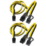 کابل تبدیل برق پاور 6 پین نربه دو تا 8 پین نر ( 2+6 )