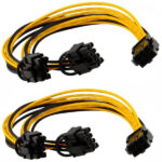 تبدیل 6 پین ماده برق پاور به دو تا 8 پین نر ( 2+6 )