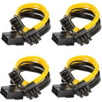 تبدیل 8 پین نر برق پاور به دو تا 2+6 پین ماده VGA