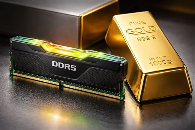 بحران رم DDR5 تا 6 ماه دیگر رفع میشود DDR5-RAM-Gold1.webp