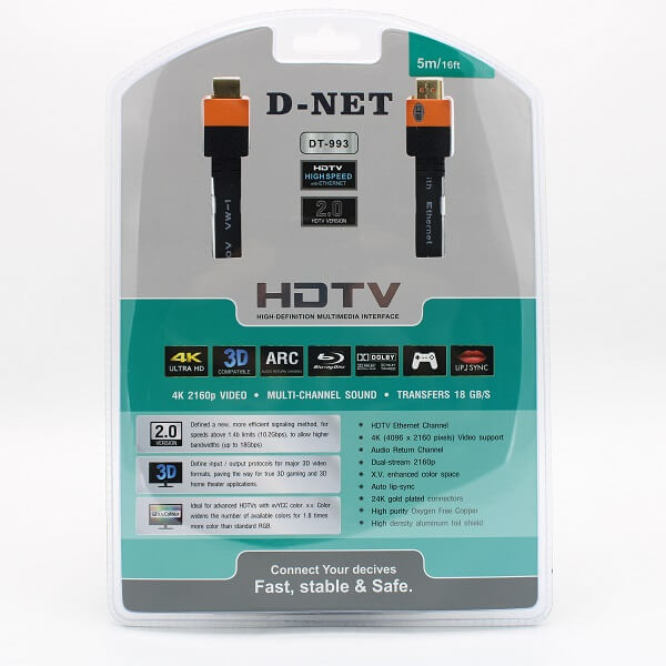 کابل HDMI فورکی (4K) دی نت 5متری