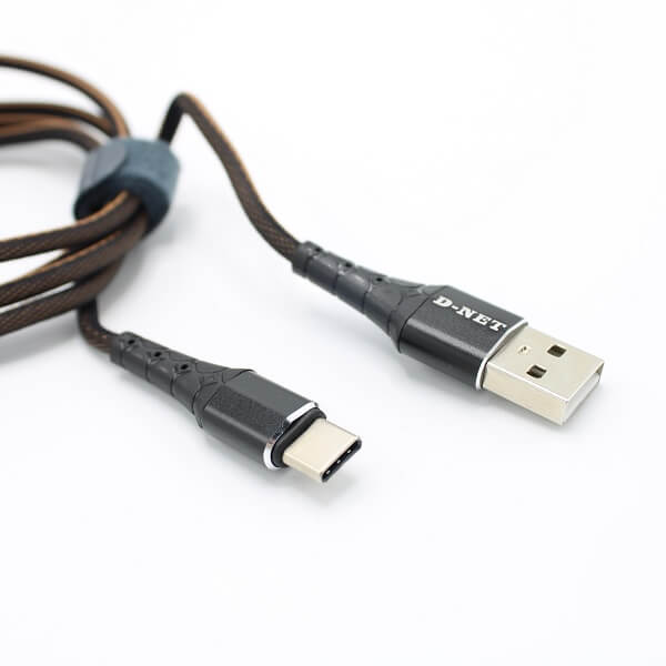 کابل USB گوشی اندروید TYPE-C دی نت V-23 کابل USB گوشی اندروید TYPE-C دی نت V-23