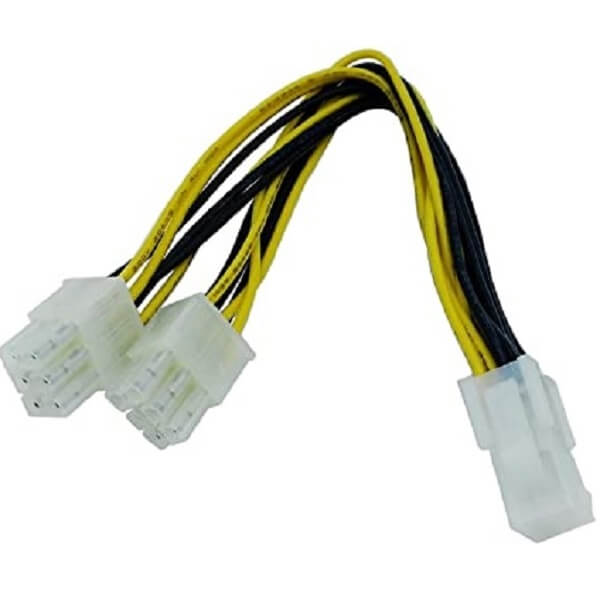 کابل تبدیل برق پاور 6پین نر به دو 6 پین نر
