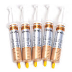 خمیر سیلیکون سرنگی بزرگ طلایی ( HY 610 )