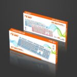 کیبورد ( صفحه کلید ) سیم دار رنگی دی نت DT-993 آبی - Image 2