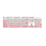 کیبورد ( صفحه کلید ) سیم دار رنگی دی نت DT-993 صورتی