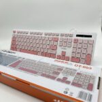 کیبورد ( صفحه کلید ) سیم دار رنگی دی نت DT-993 صورتی - Image 2