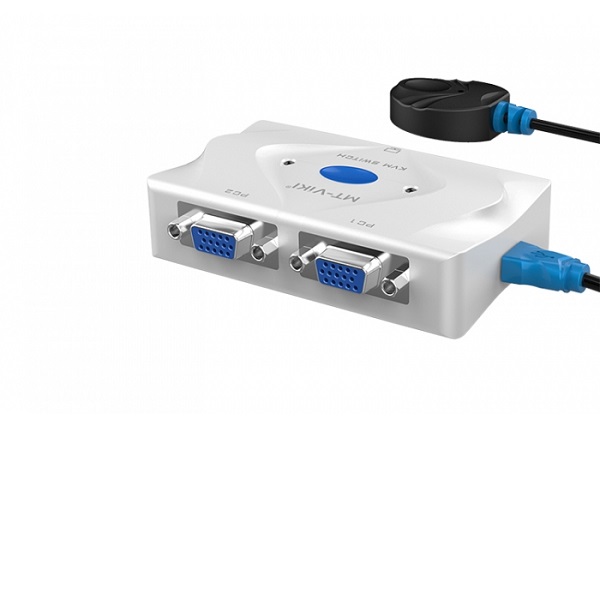 کی وی ام سوییچ 1 به 2 ( KVM SWITCH ) USB با کابل مدل MT201KL کی وی ام سوییچ 1 به 2 ( KVM SWITCH ) USB با کابل مدل MT201KL - Image 1