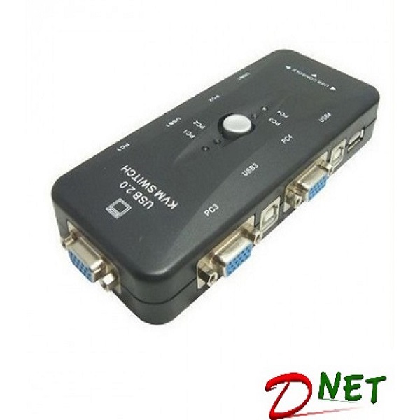 کی وی ام سويیچ 1به 4 (kvm switch) USB بدون کابل