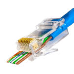 سوکت میان‌گذر100تایی RJ45 CAT6
