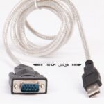 کابل تبدیل USB به COM نر ( سریال یا 9 پین نر) RS232