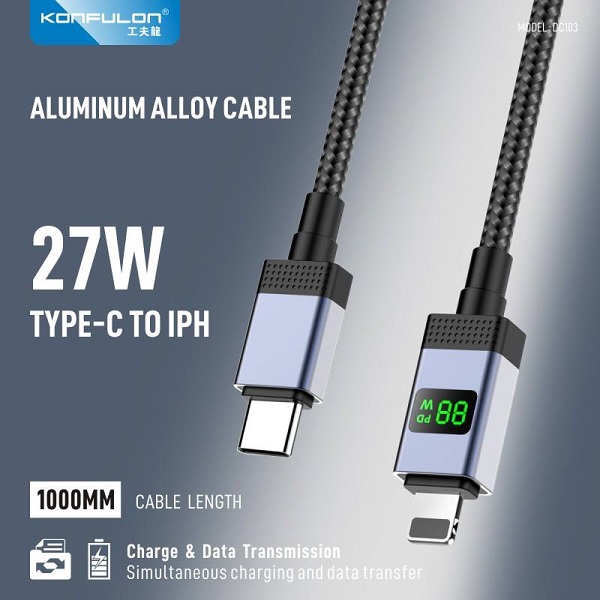 کابل شارژر دوسر تایپ سی مدل DC130 کابل شارژر دوسر تایپ سی مدل DC104 - Image 1