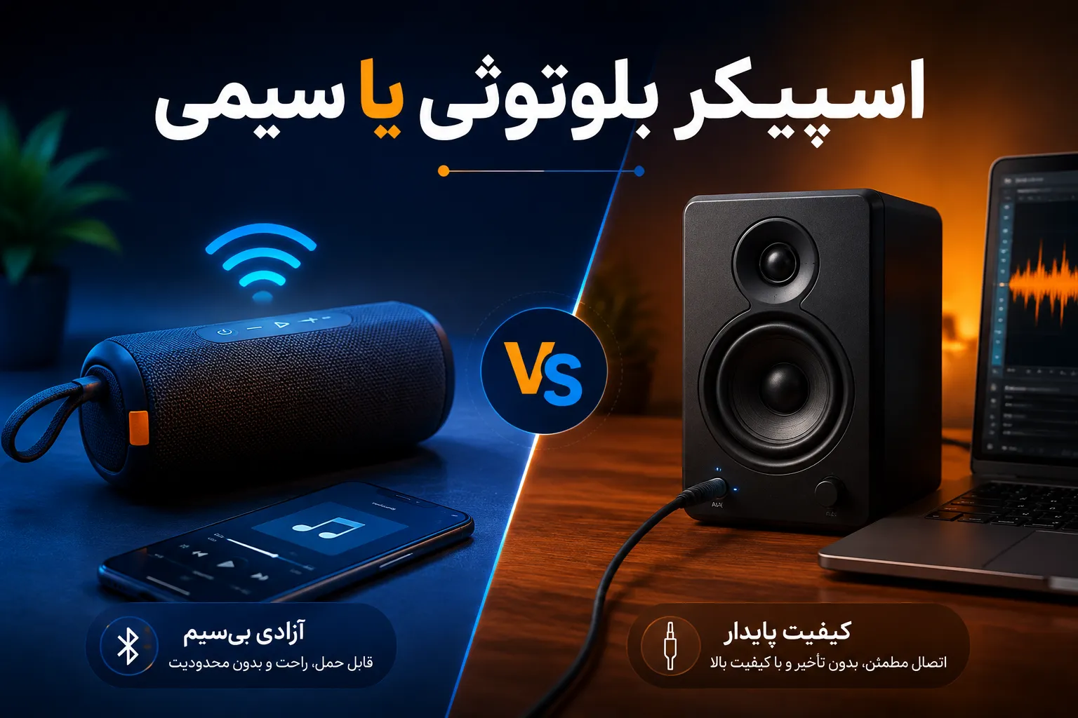 اسپیکر بلوتوثی یا سیمی