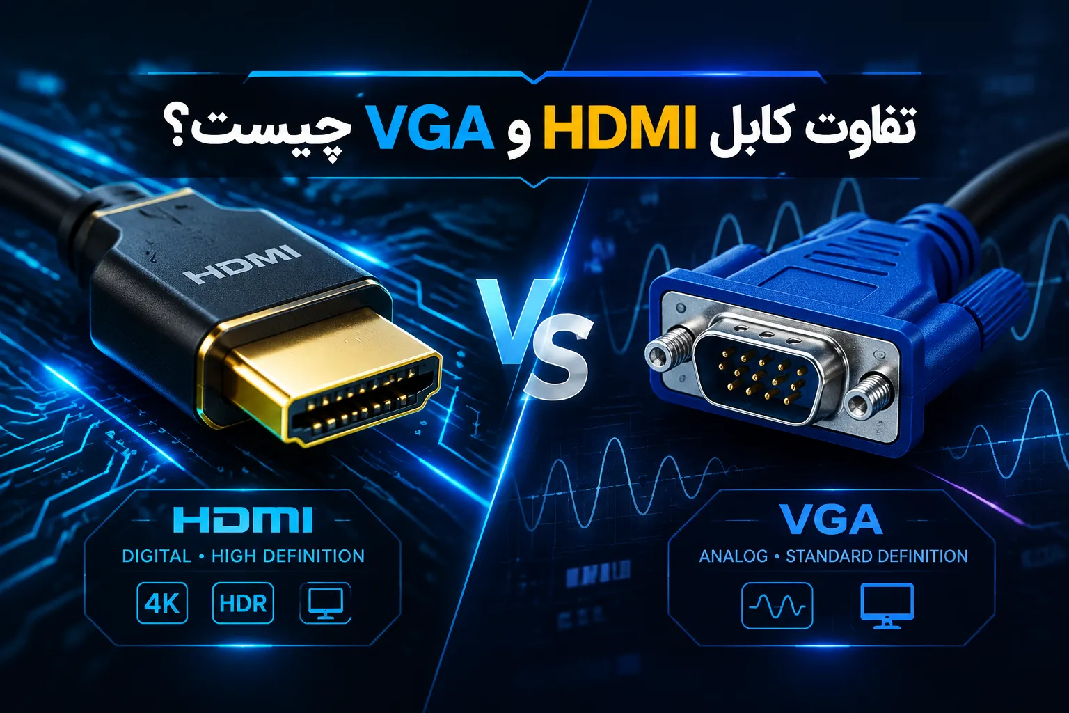 تفاوت کابل HDMI و VGA چیست؟